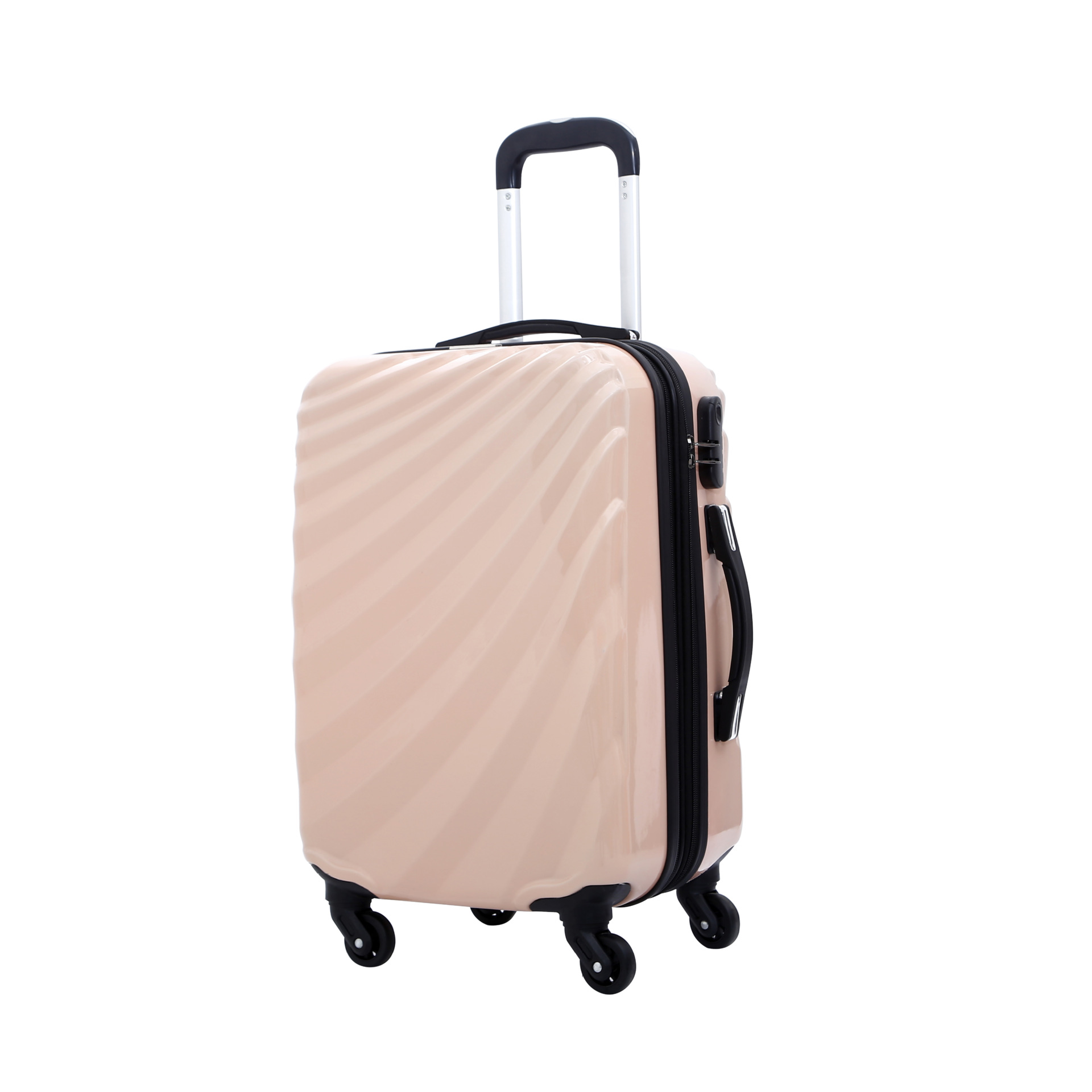 Hot Sale Pink Suitcases With 4 Wheels Rolling Luggage Carry-Ons Iron Trolley Suitcase For Women