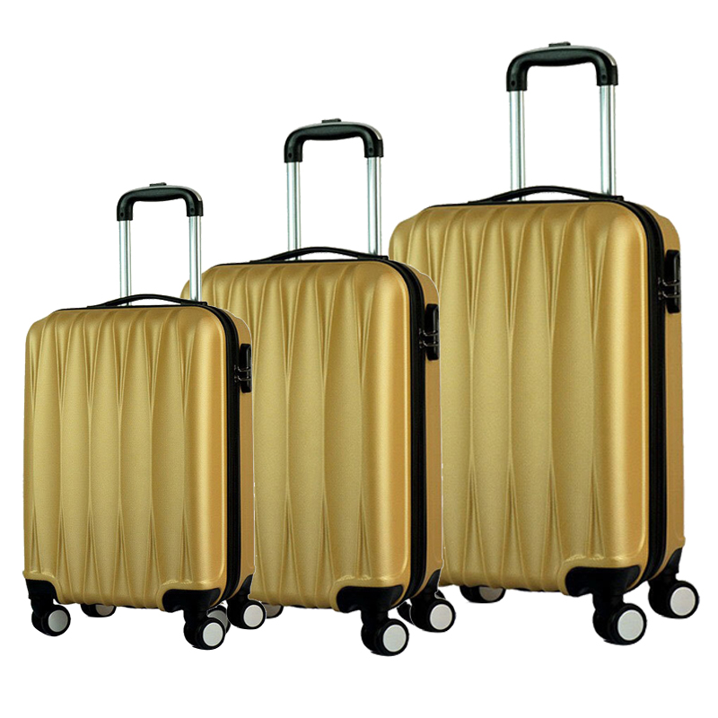 China New Design 3 pcs/set Luxury Luggage With TSA Lock Portable Nice ABS Suitcases OEM