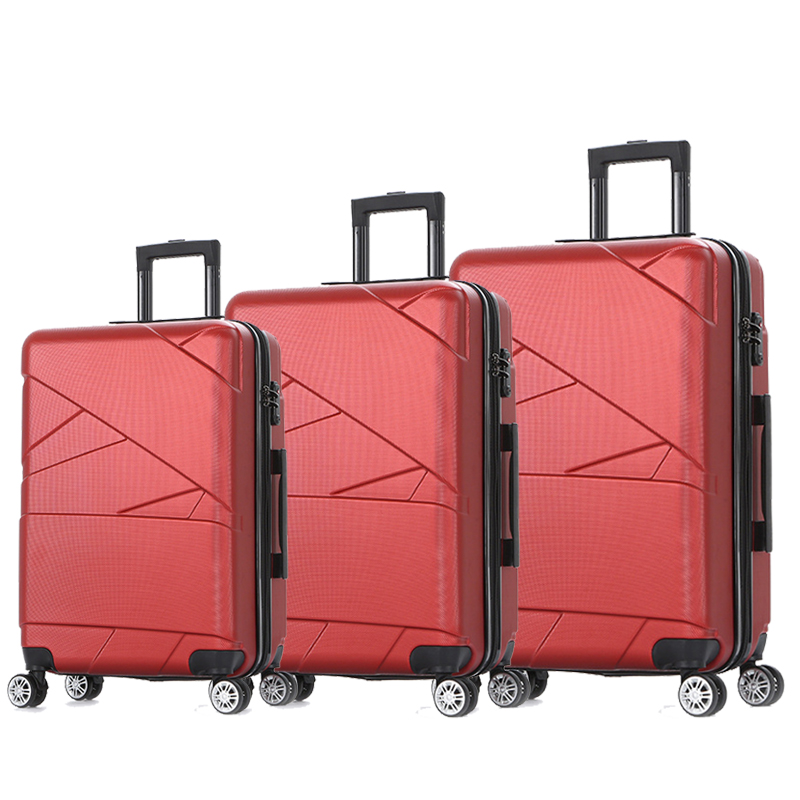 Wholesale 3 Pieces Set Fashionable Boarding Suitcase 20/24/28 Inch Baggage Customized Logo Travel Trolley Luggage