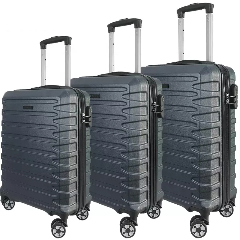 OEM Custom Carry On Hard Shell ABS Luggage Spinner Wheel Trolley Bag Light Suitcase Set For Unisex