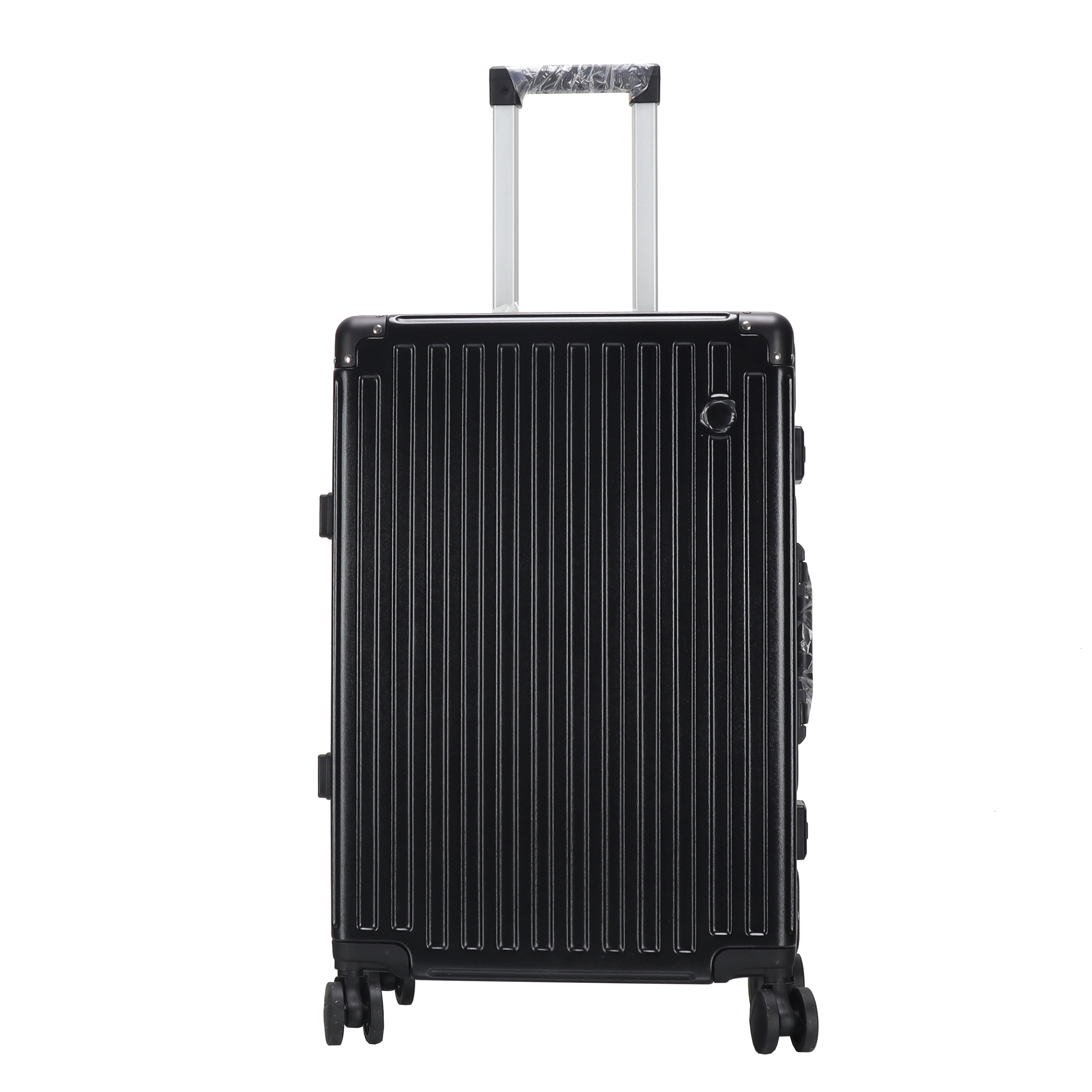 Factory Price Aluminum Trolley Frame Suitcase Hard Shell Luggage Set With Sipnner Wheels