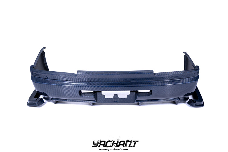 YCR34054BLCF 1999-2002 Nissan Skyline R34 GTR Nismo Z-Tune Style Rear Bumper with Spats Blue Carbon Weave (1).jpg