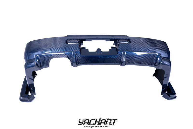 YCR34054BLCF 1999-2002 Nissan Skyline R34 GTR Nismo Z-Tune Style Rear Bumper with Spats Blue Carbon Weave (11).jpg