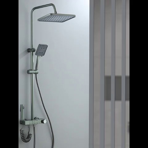 elegant symphony rainfall digital shower set, rainfall digital shower set, rainfall spa therapy digital thermostatic shower system set, piano key digital rainfall shower system  manufacturer