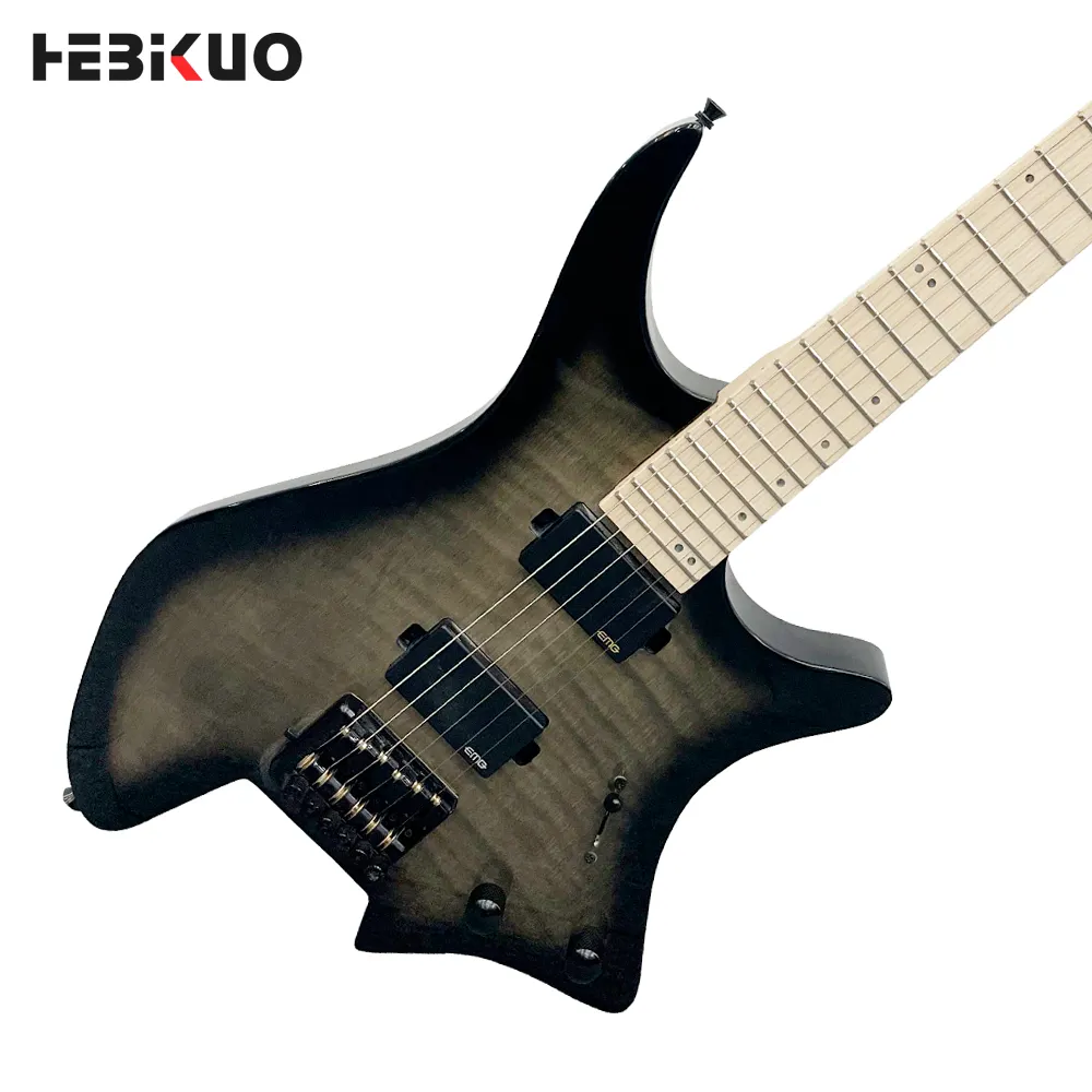 Guitarra elétrica personalizada, berço elétrico de 6 cordas, kit de baixo