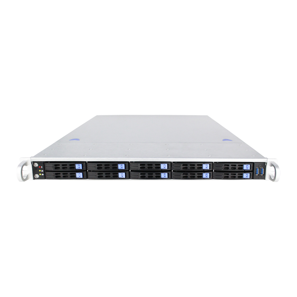 Custom 19 Inch 1u 10bays 2.5 Hot-swap Storage Server Chassis Steel Enclosure Rackmount Nas Server Case