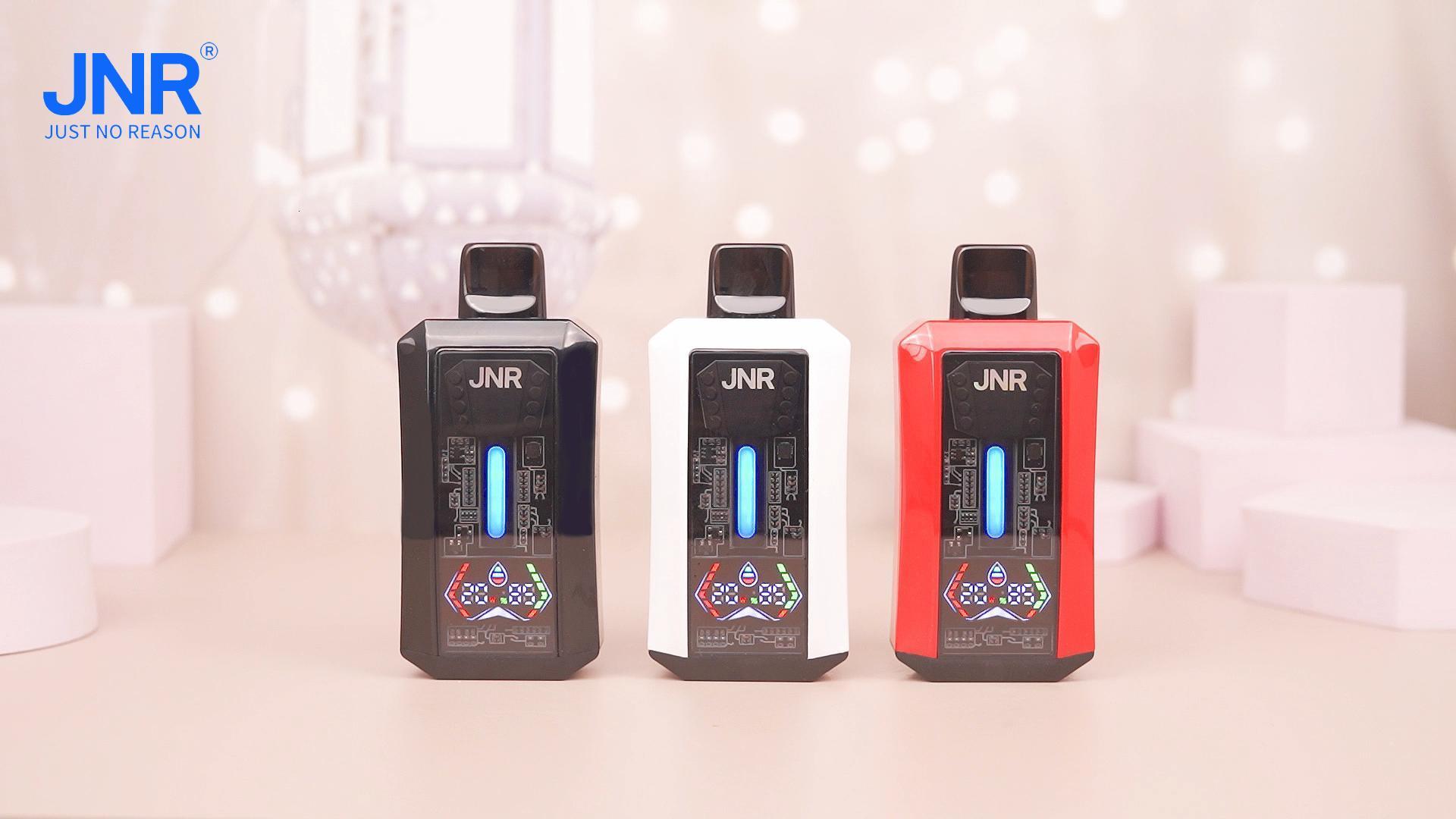 Engångsvap, JNR Vape, JNR Tank Pro, 33 000 puffar VAPE, Dual Mesh Coil, 28 ml E-Liquid, Digital Display Vape, Type-C laddning, laddningsbar engångsvap