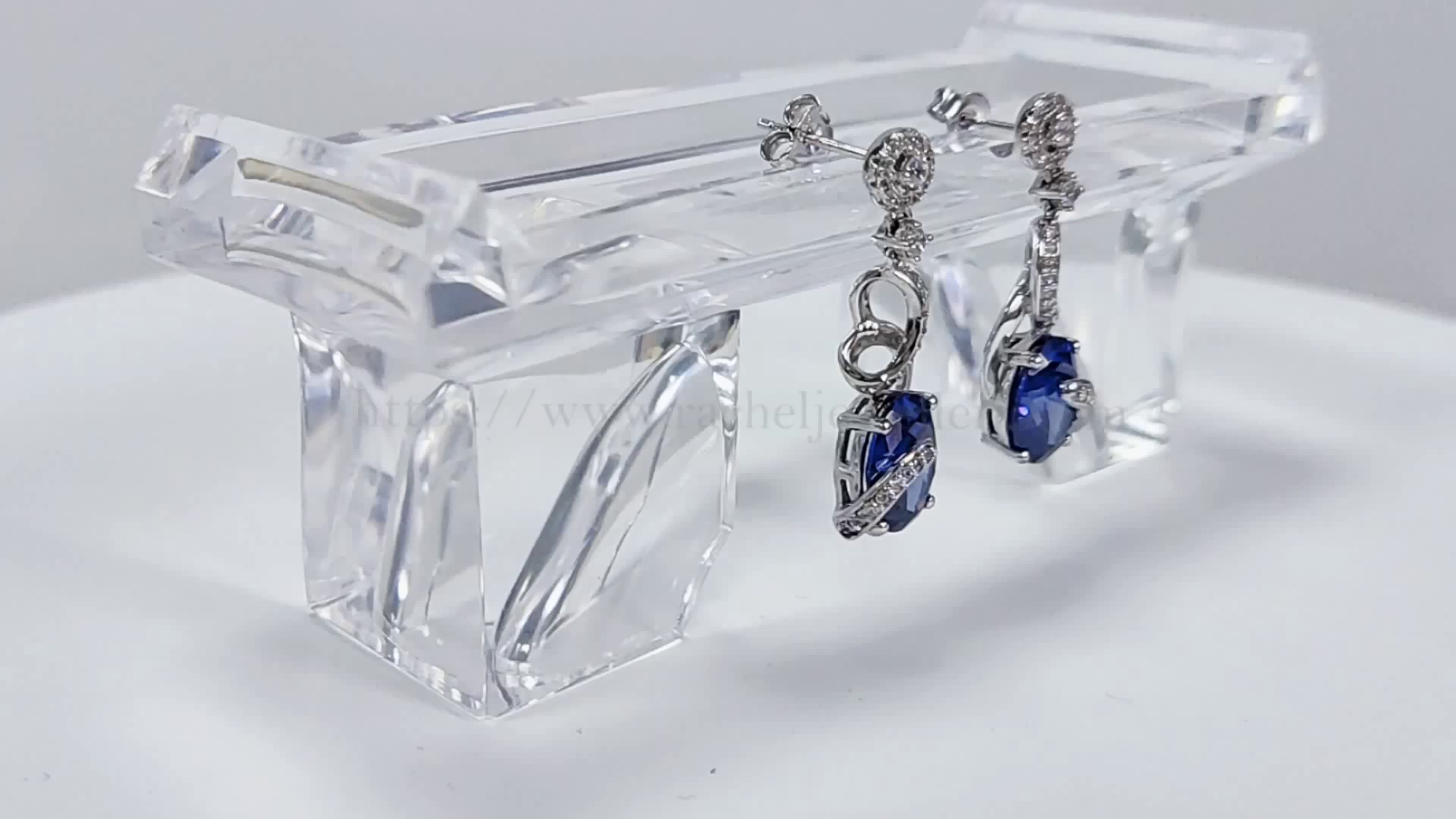 created tanzanite earrings