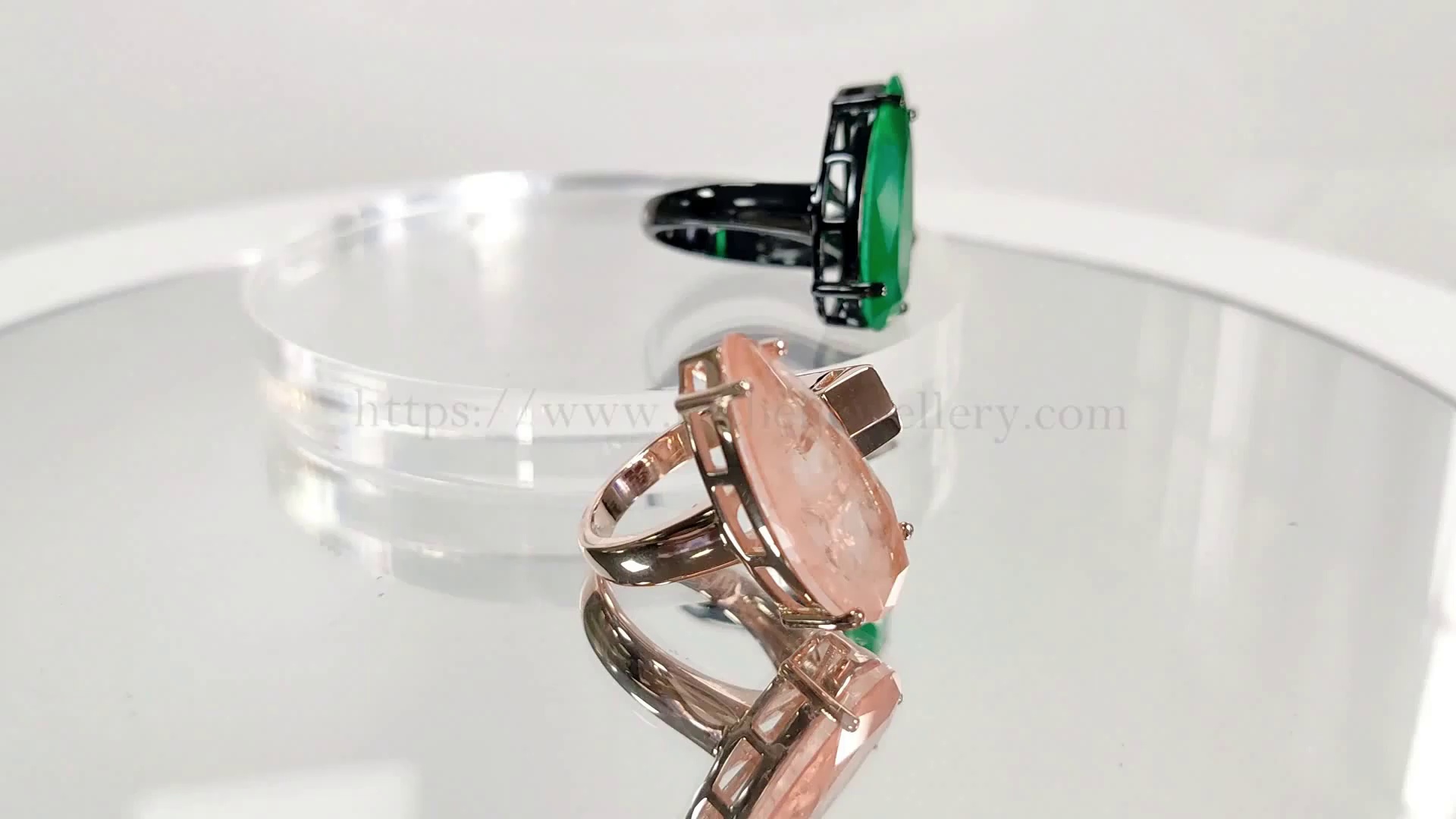 pear shaped morganite ring with diamonds in 14k rose gold, pear shaped silver ring