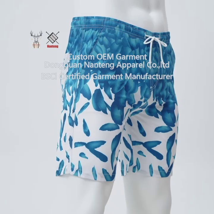 Custom Shorts, 100%Polyester Casual Sublimation Shorts, Sublimation Feather Pattern Shorts, Quarter Pants Shorts