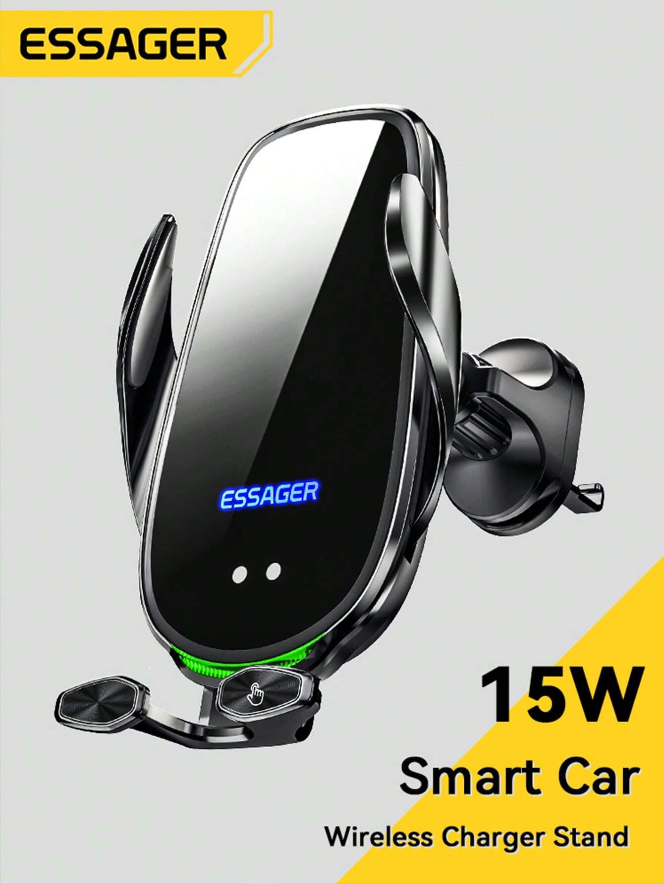 Essager Qi 15W Wireless Charger Car Phone Holder Fast Charging